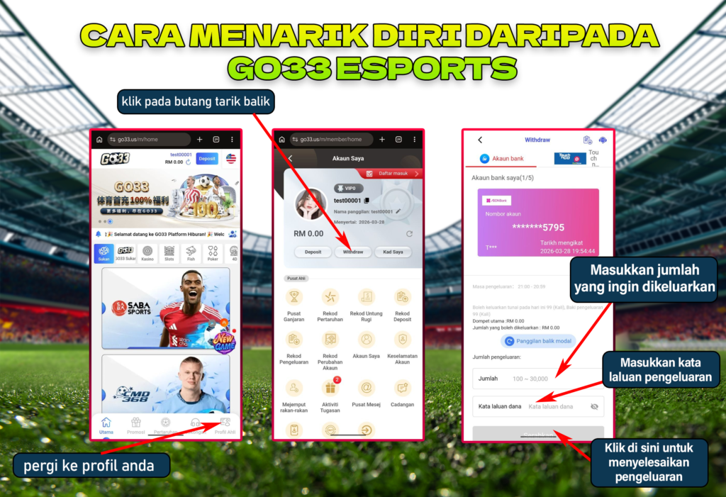 how to withdrawal at go33 casino app